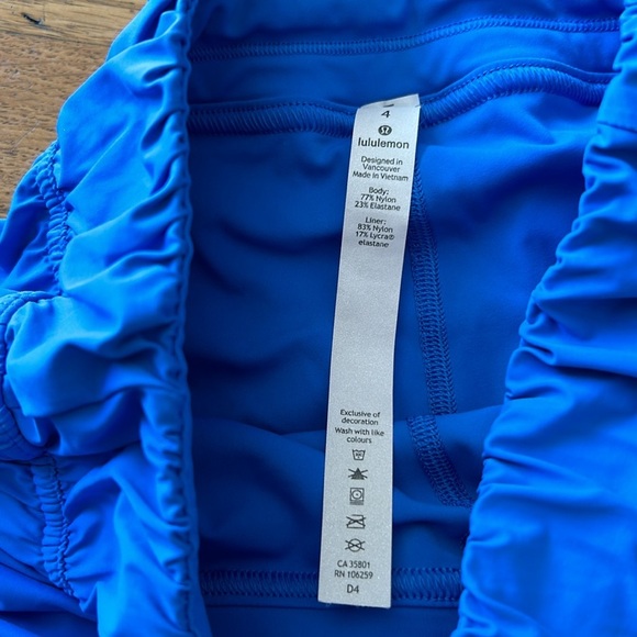 Lululemon Blue Athletic Running Shorts Size 4 - Picture 7 of 14